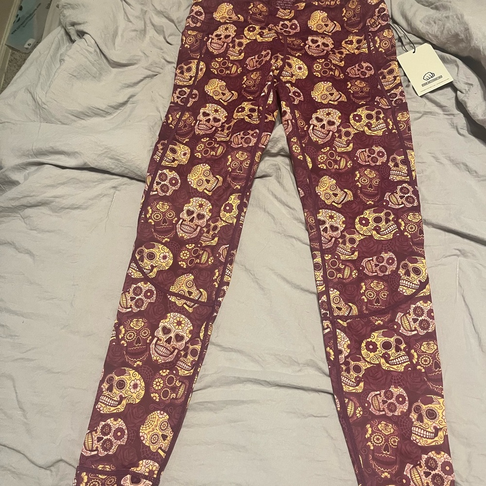 Brand new Feed Me Fight Me Skull leggings